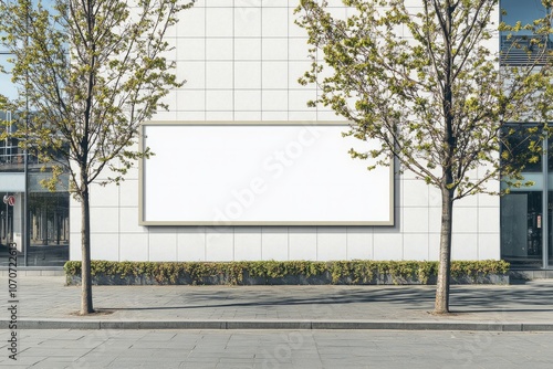 blank mall sign template mockup