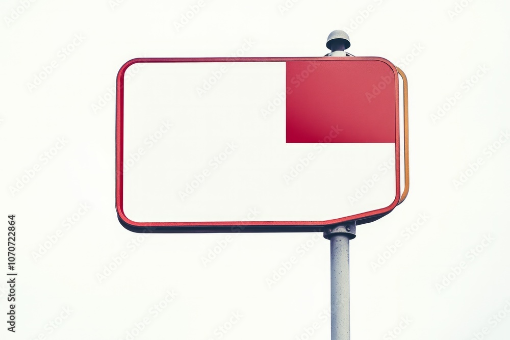 blank red sign on white background template for mockup blank red sign on white background template for mockup