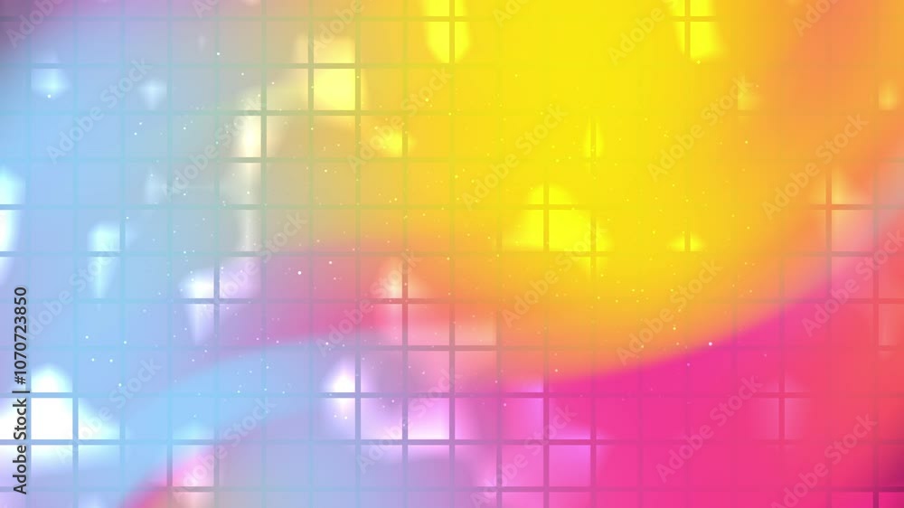 Grid pattern in blue, pink, yellow, gradient background animation. Ideal for website backgrounds, social media posts, digital presentations, and print designs. Abstract looping motion graphic footage. Grid pattern in blue, pink, yellow, gradient background animation. Ideal for website backgrounds, social media posts, digital presentations, and print designs. Abstract looping motion graphic footage.