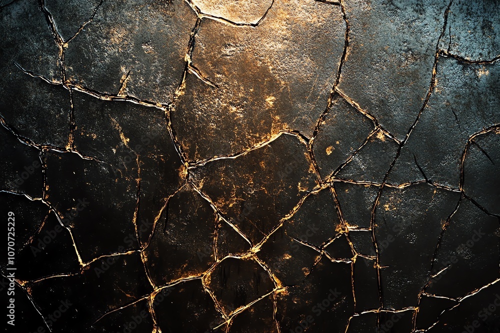 Texture de verre craqué sur fond noir pour un effet dramatique et ...