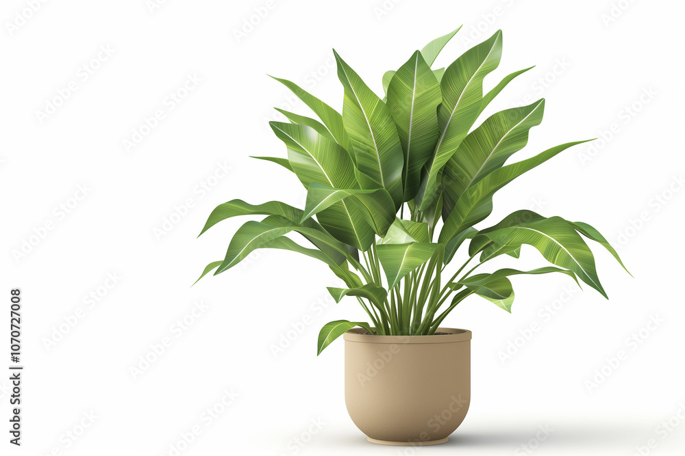 green plant in a pot isolated. close up plant for home gardening. AI Generated green plant in a pot isolated. close up plant for home gardening. AI Generated