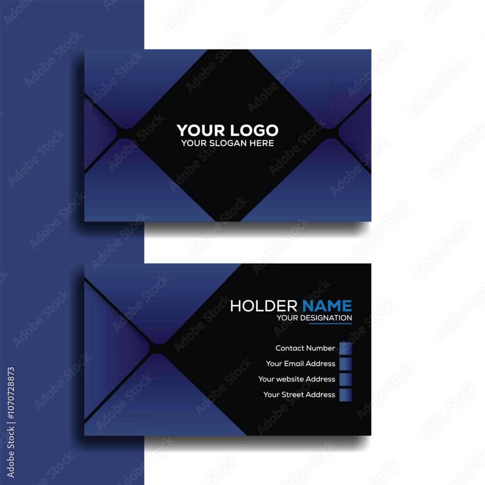 Fototapeta premium Premium Minimalist Business Card with Smooth Finish and Customizable Layout