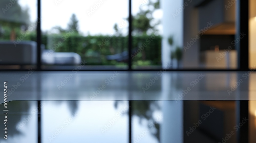 Fototapeta premium Reflective Tabletop in a Modern Home