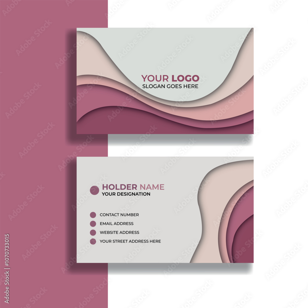 Fototapeta premium Clean and Modern Business Card with High-Impact Visuals