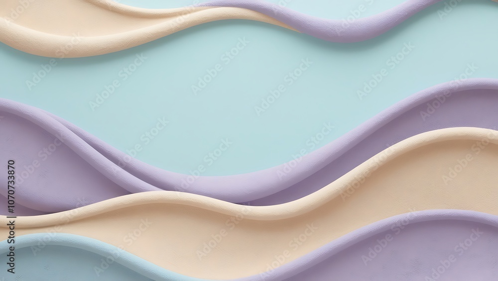 Obraz premium Abstract pastel wavy background. Generative Ai.