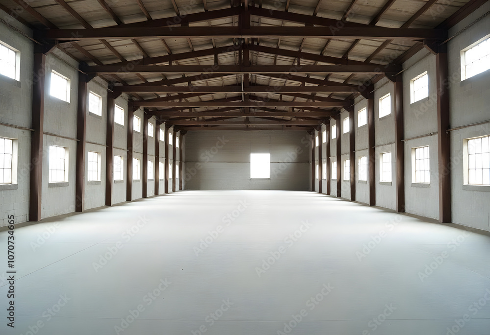 Industrial space or concrete warehouse, empty space for renting Industrial space or concrete warehouse, empty space for renting