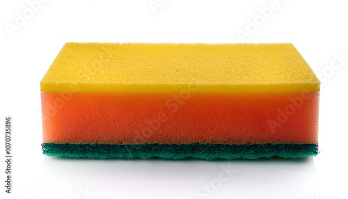 Vibrant kitchen sponges various colors. Ideal for efficient dishwashing and cleaning tasks. Reflects organization and utility in household chores