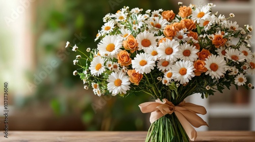 Wallpaper Mural The beauty of rustic fields adorned with daisies and wildflowers in golden sunshine Torontodigital.ca