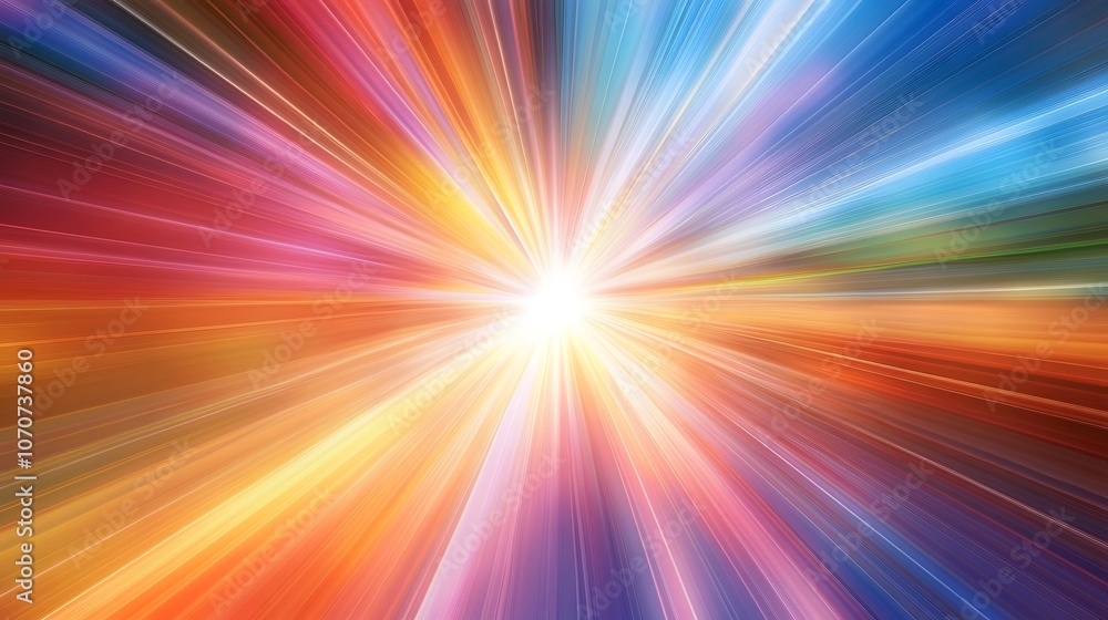 Abstract Colorful Radiating Light Burst Abstract Colorful Radiating Light Burst