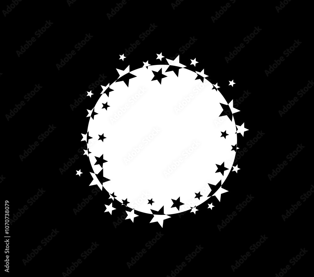Background with black white stars Background with black white stars