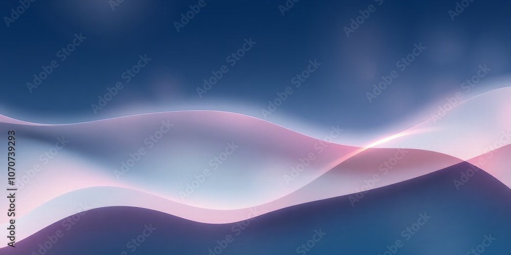 Fototapeta premium Abstract blue and pink wave background.