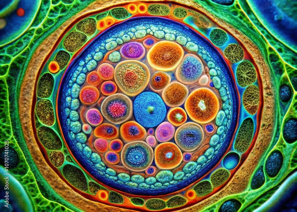 Detailed Microscopic Cross-Section of Embryo Tissue Layers Illustrating Embryo Development Stages in Scientific Microscopy for Educational and Research Purposes Detailed Microscopic Cross-Section of Embryo Tissue Layers Illustrating Embryo Development Stages in Scientific Microscopy for Educational and Research Purposes