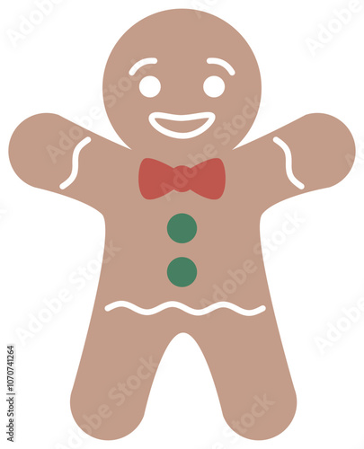 Gingerbread Man | Christmas Character | Cute Vector Illustration