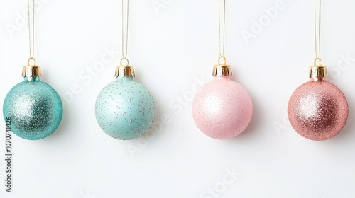 Hanging Christmas Ornaments.