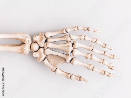 Detailed Close-Up of a Human Skeleton Hand