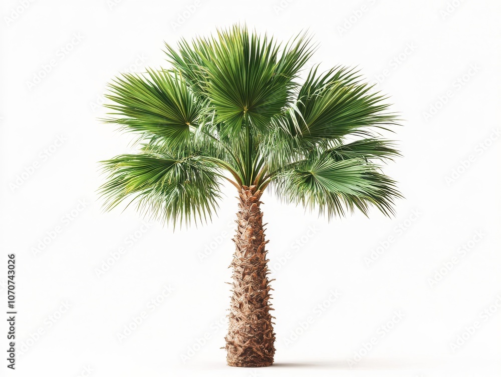 Tropical Palm Tree on White Background Tropical Palm Tree on White Background