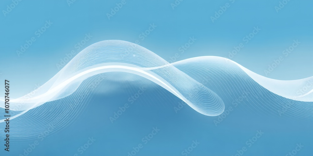 Abstract blue background with white waves Abstract blue background with white waves