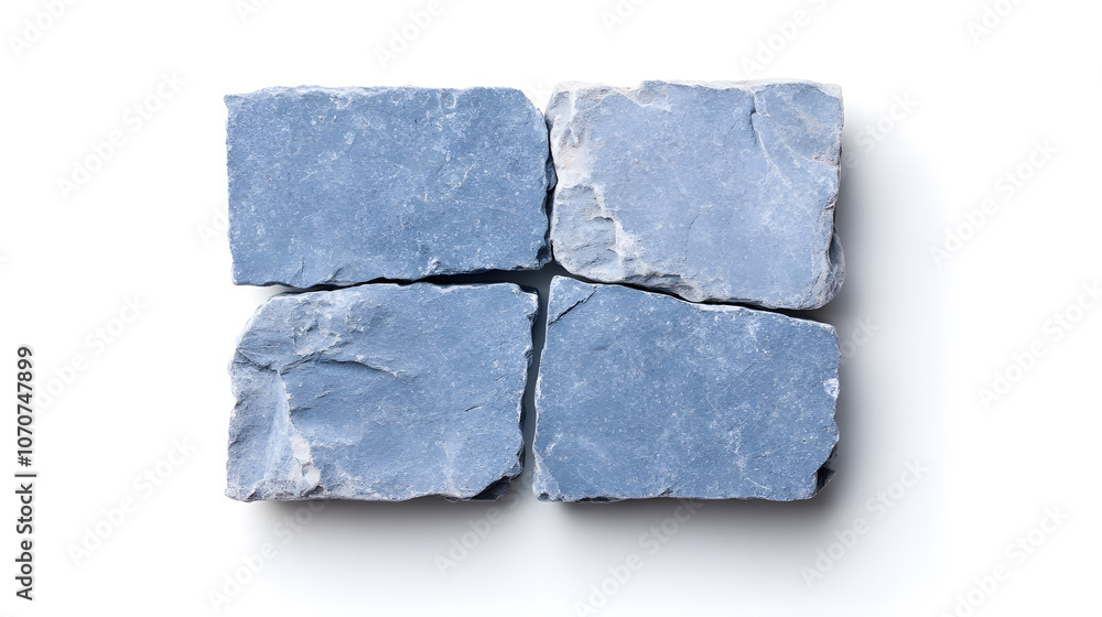Multi-shaped rocks and stones is set isolated on a white background Multi-shaped rocks and stones is set isolated on a white background