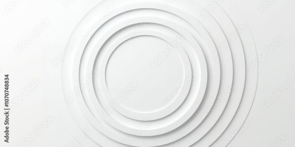 Fototapeta premium Abstract white circles with depth.