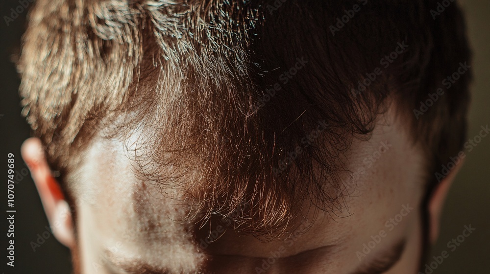 Fototapeta premium Intimate Portrait of a Young Man's Expression