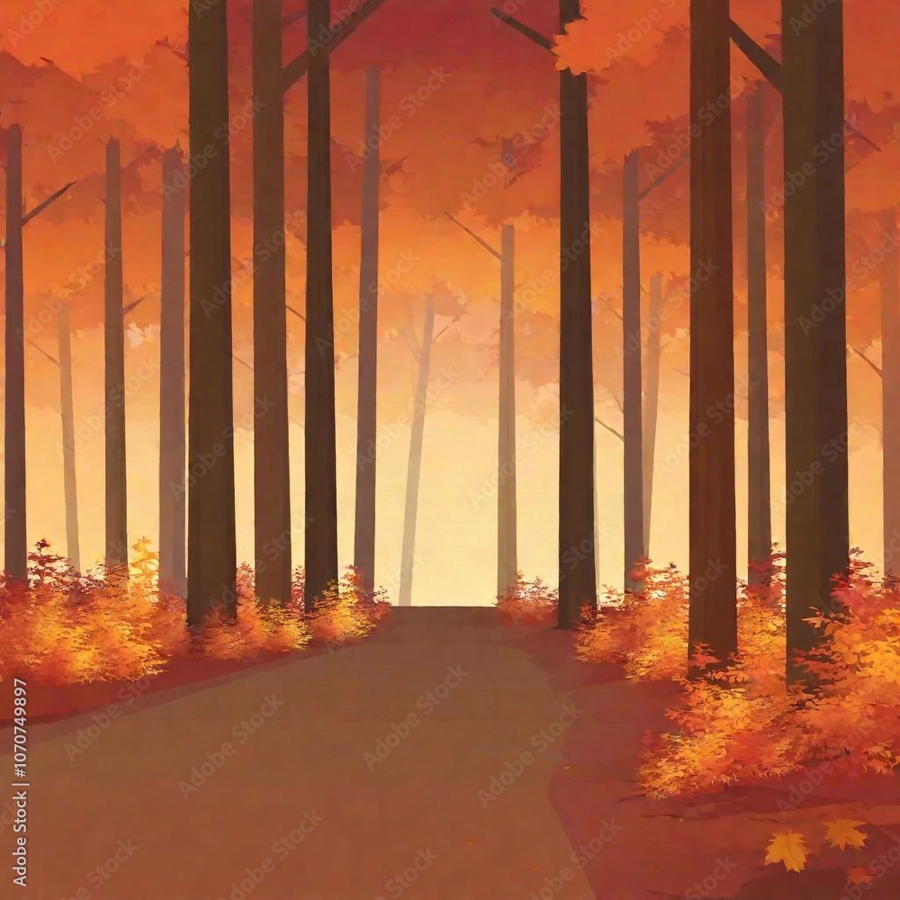 autumn background with forest and trees. autumn background with forest and trees.