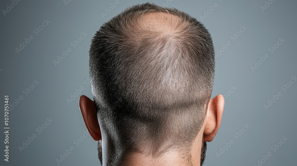 Fototapeta premium Closeup portrait of a bald man, study in lighting, texture, and masculine confidence