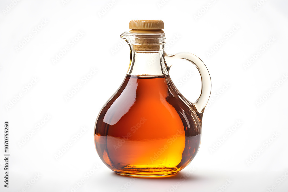 Maple syrup bottle mock up, isolated on white background Maple syrup bottle mock up, isolated on white background