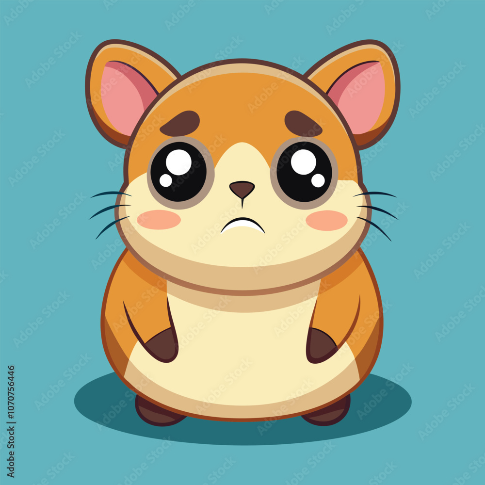 Sad Hamster Cartoon Character vector illustration Sad Hamster Cartoon Character vector illustration