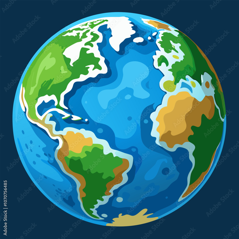 Fototapeta premium vector planet earth colorful illustration