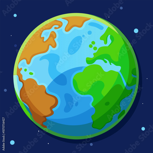 colorful planet earth vector illustration