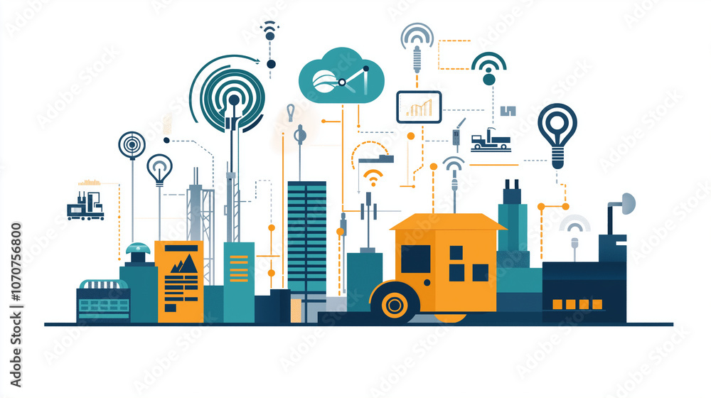 Abstract Cityscape Vector Illustration, Ideal for Urban Design and Industrial Business Concepts Abstract Cityscape Vector Illustration, Ideal for Urban Design and Industrial Business Concepts