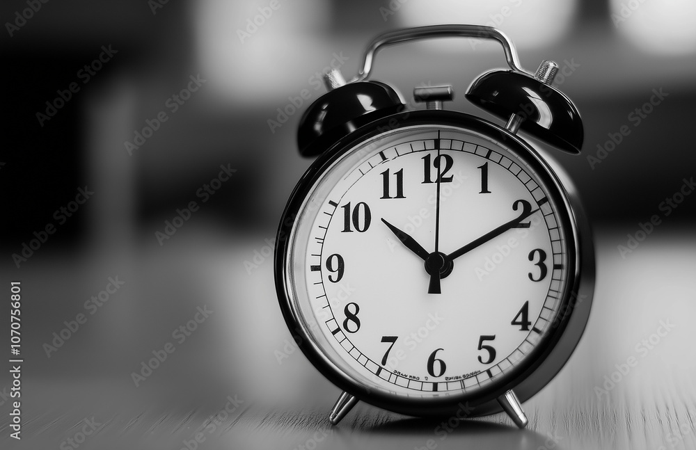 Realistic Image of an Alarm Clock, Detailed and High-Quality Representation Realistic Image of an Alarm Clock, Detailed and High-Quality Representation