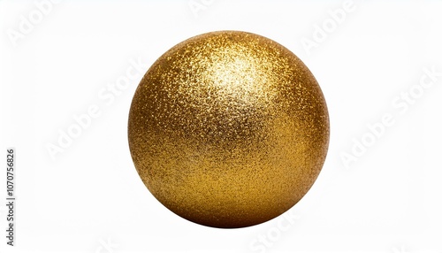 floated round gold ball isolate on White background PNG