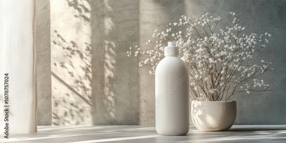 Cleansing milk bottle Commercial poster Product photo Cleansing milk bottle Commercial poster Product photo