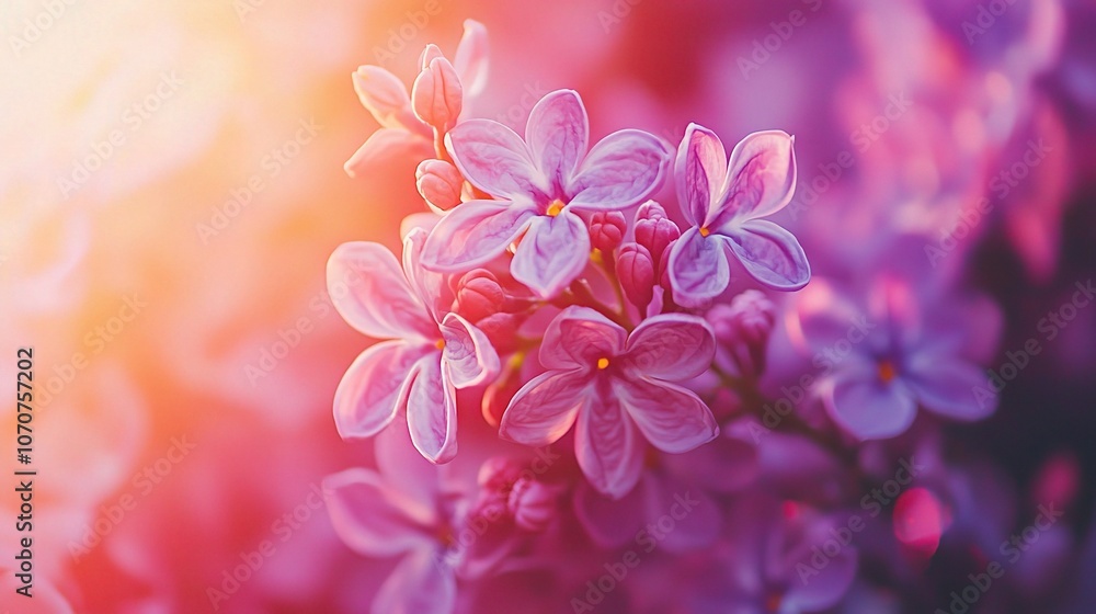 Delicate Purple Flowers in Soft Natural Light Delicate Purple Flowers in Soft Natural Light
