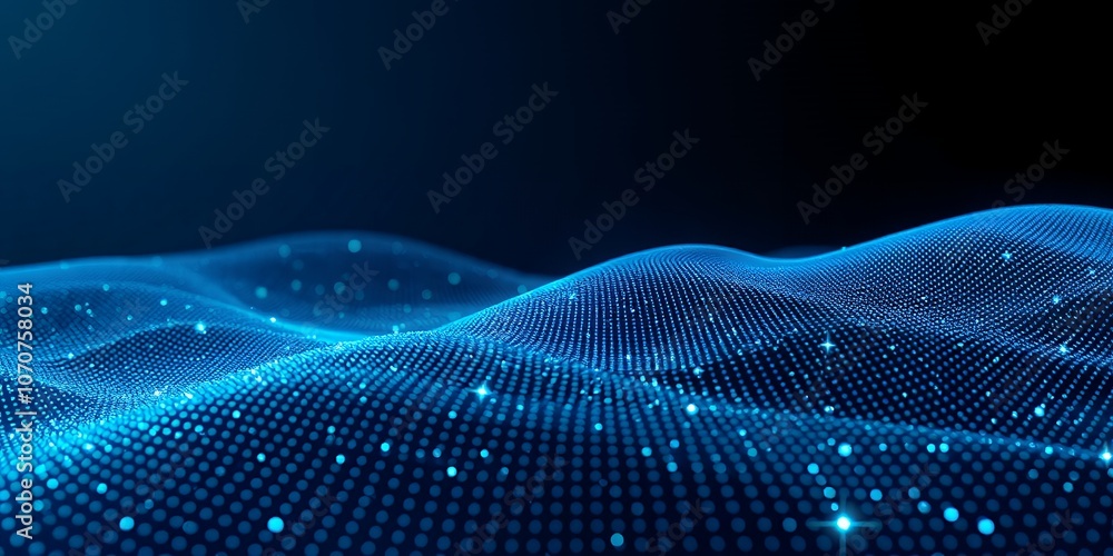 Abstract blue digital wave pattern Abstract blue digital wave pattern