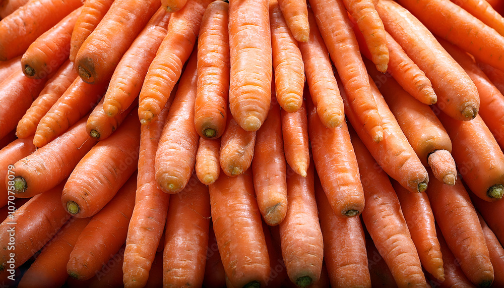 A vibrant display of fresh organic carrots stacked together, showcasing their natural orange hue and crisp texture. Ideal for representing healthy eating, natural foods, and vegetarian lifestyles. A vibrant display of fresh organic carrots stacked together, showcasing their natural orange hue and crisp texture. Ideal for representing healthy eating, natural foods, and vegetarian lifestyles.