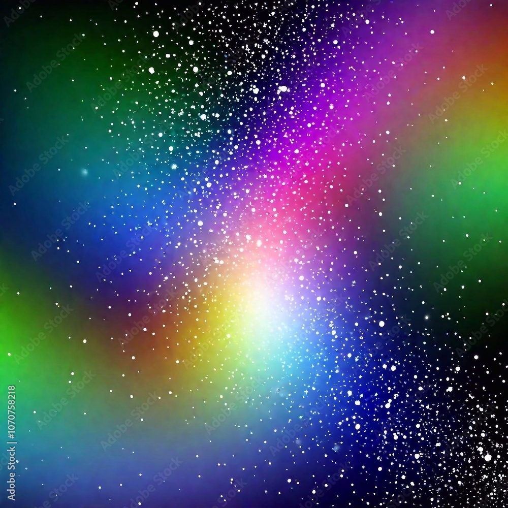 An ethereal background with starry skies and glowing celestial bodies.