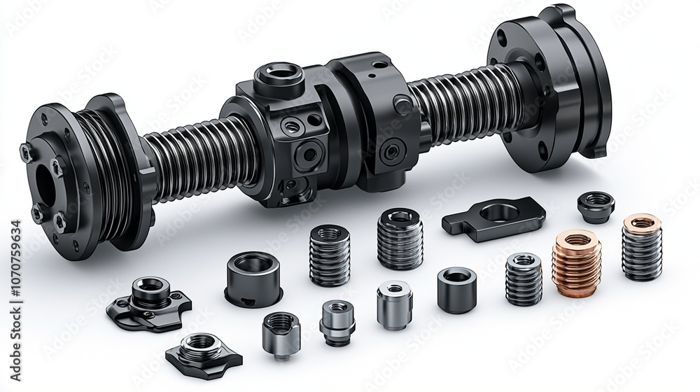 High quality mechanical components including shaft, screws, and fittings. Ideal for engineering and manufacturing projects, showcasing precision and durability High quality mechanical components including shaft, screws, and fittings. Ideal for engineering and manufacturing projects, showcasing precision and durability