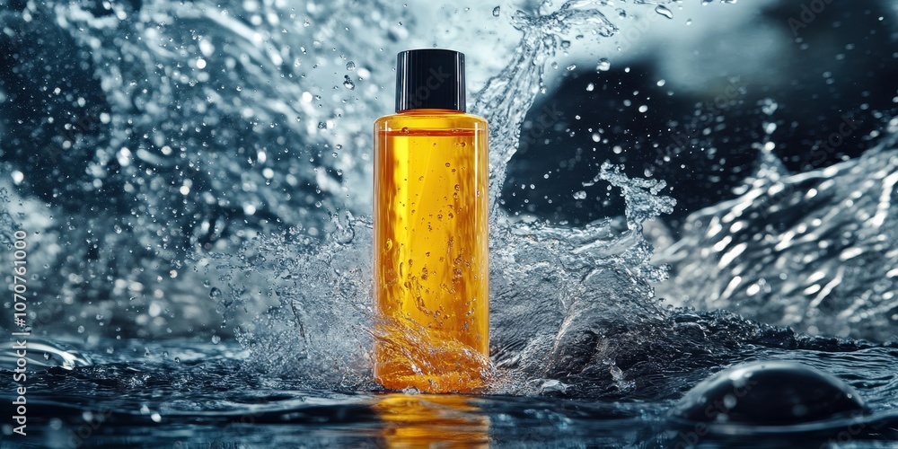 Cleansing oil bottle Commercial poster Product photog Cleansing oil bottle Commercial poster Product photog