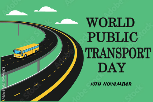 world public transport day vector illustration