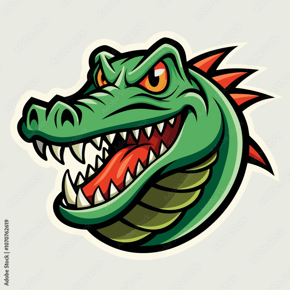 crocodile with angry smile crocodile with angry smile