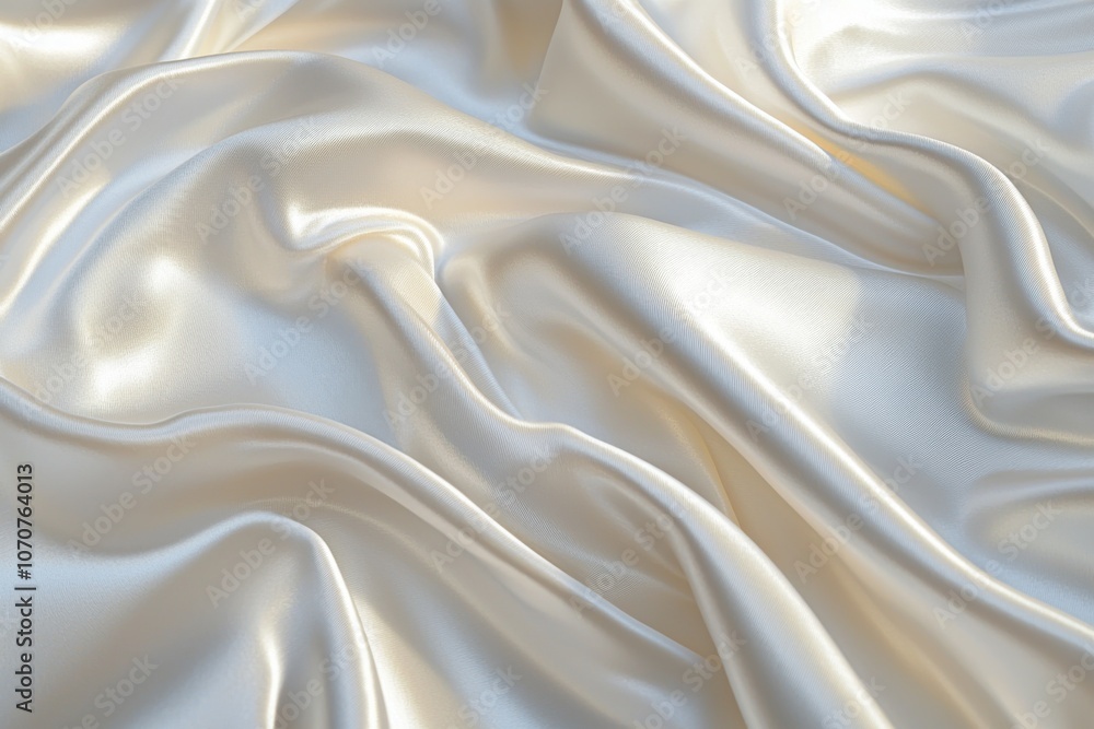 A close-up of smooth, ivory satin fabric draped in soft folds, showcasing its elegant texture and sheen. A close-up of smooth, ivory satin fabric draped in soft folds, showcasing its elegant texture and sheen.