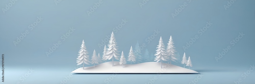 Obraz premium Christmas and winter background with minimalistic arts