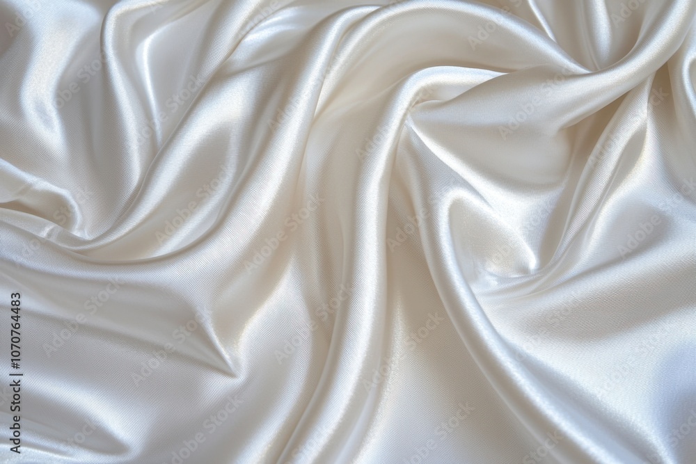 A smooth, white satin fabric draped elegantly, showcasing its soft texture and sheen. Ideal for fashion and interior design applications. A smooth, white satin fabric draped elegantly, showcasing its soft texture and sheen. Ideal for fashion and interior design applications.
