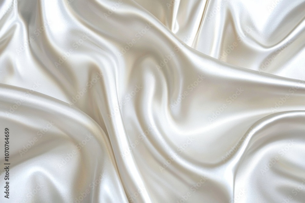 A close-up of smooth, white satin fabric, showcasing its elegant texture and sheen. Ideal for fashion or interior design projects. A close-up of smooth, white satin fabric, showcasing its elegant texture and sheen. Ideal for fashion or interior design projects.