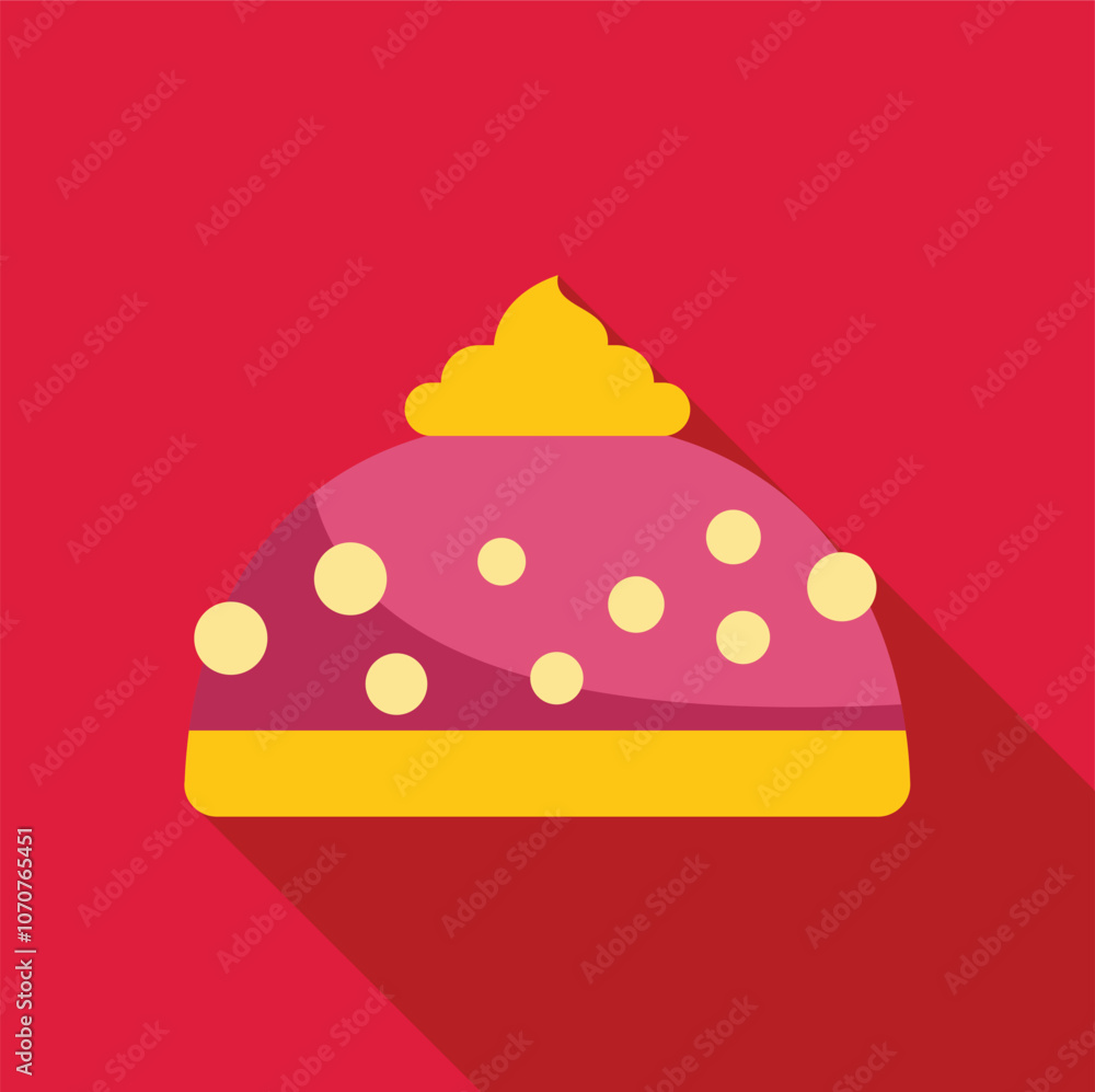 Creamy dessert with topping served on a plate, ready to be eaten, ideal for restaurant menu or birthday party Creamy dessert with topping served on a plate, ready to be eaten, ideal for restaurant menu or birthday party