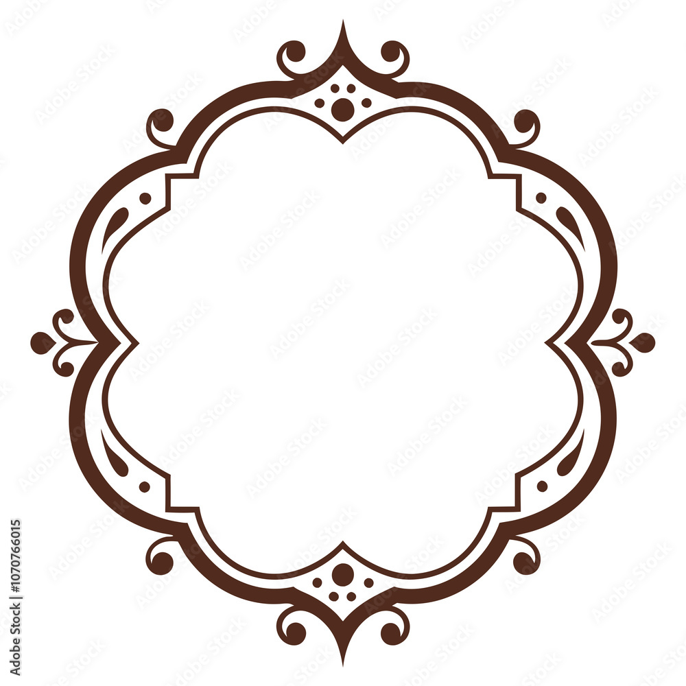 Simple decorative frame border with ornament Simple decorative frame border with ornament
