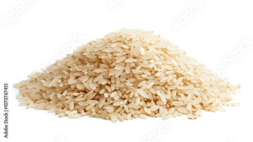 Pile of Uncooked Brown Rice