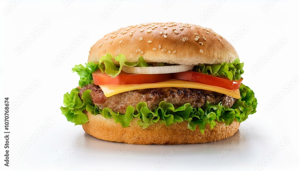 hamburger on isolate White background, PNG hamburger on isolate White background, PNG